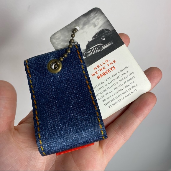 Harveys Seatbelt Purse Bag Y2K Denim Jean Blue - Picture 12 of 13